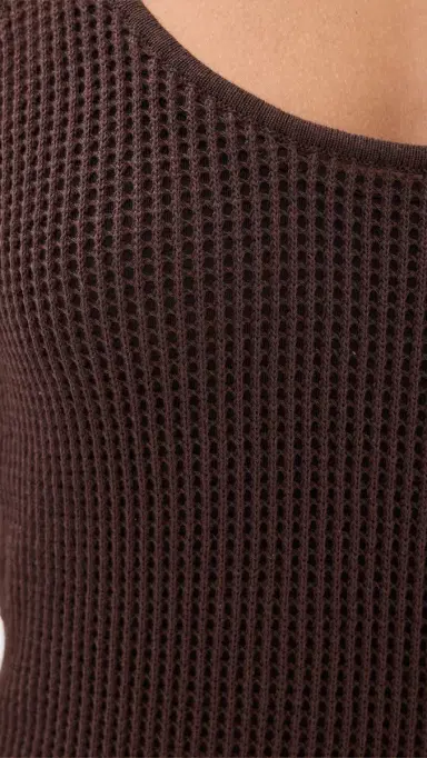 Staud Jessica Coverup Dress Dark Chocolate | Thumbnail 6 Staud Jessica Coverup Dress Dark Chocolate | Thumbnail 6
