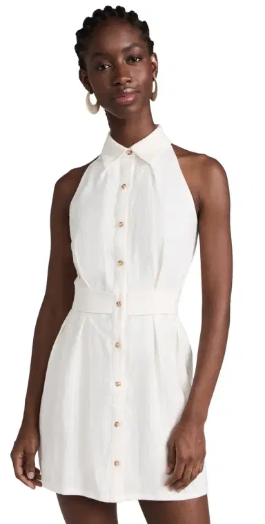 HEVRON Domino Mini Dress White | Thumbnail 1 HEVRON Domino Mini Dress White | Thumbnail 1