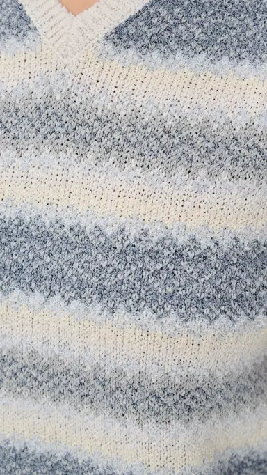 Vince Summer Fair Isle Knit Vest Pale Tide Combo | Thumbnail 6 Vince Summer Fair Isle Knit Vest Pale Tide Combo | Thumbnail 6