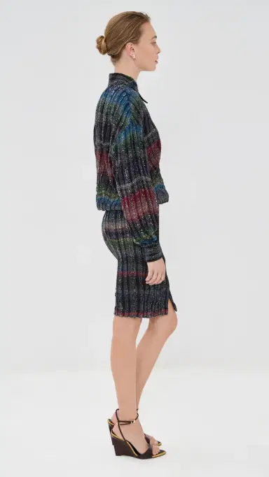 Missoni Midi Sweater Dress Multicolor Tones | Thumbnail 4 Missoni Midi Sweater Dress Multicolor Tones | Thumbnail 4