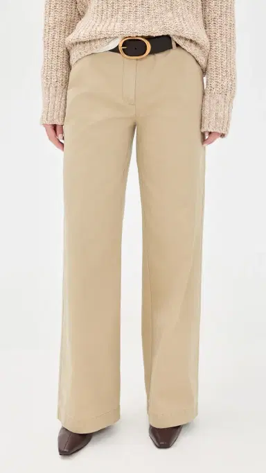 ATM Anthony Thomas Melillo Cotton Twill Wide Leg Trousers Khaki | Thumbnail 2 ATM Anthony Thomas Melillo Cotton Twill Wide Leg Trousers Khaki | Thumbnail 2