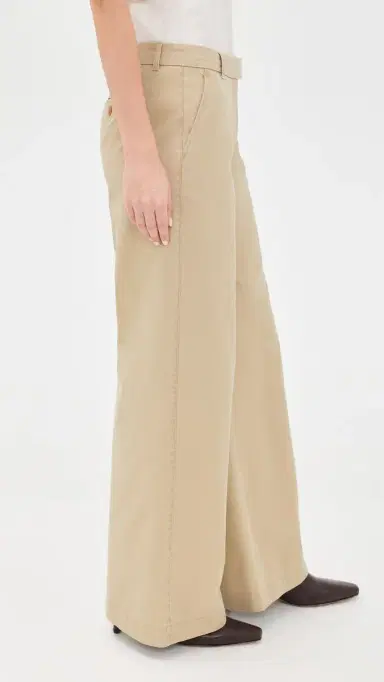 ATM Anthony Thomas Melillo Cotton Twill Wide Leg Trousers Khaki | Thumbnail 4 ATM Anthony Thomas Melillo Cotton Twill Wide Leg Trousers Khaki | Thumbnail 4