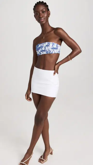 Staud Mala Bikini Top Blue Toile M | Thumbnail 5 Staud Mala Bikini Top Blue Toile M | Thumbnail 5
