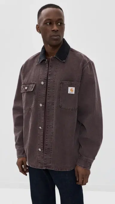 Carhartt WIP Mitch hirt Jacket Palisander/Black | Thumbnail 2 Carhartt WIP Mitch hirt Jacket Palisander/Black | Thumbnail 2