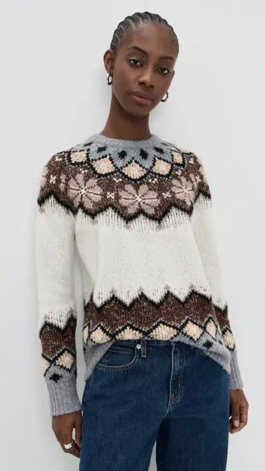 Lingua Franca Clara Crewneck Cream ulti | Thumbnail 2 Lingua Franca Clara Crewneck Cream ulti | Thumbnail 2