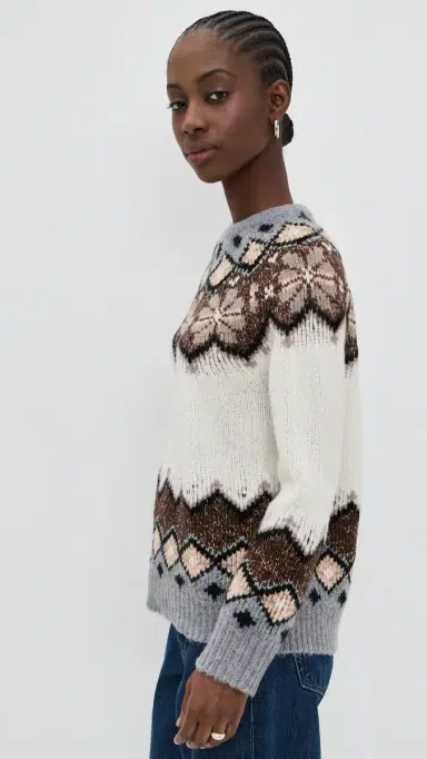 Lingua Franca Clara Crewneck Cream ulti | Thumbnail 4 Lingua Franca Clara Crewneck Cream ulti | Thumbnail 4