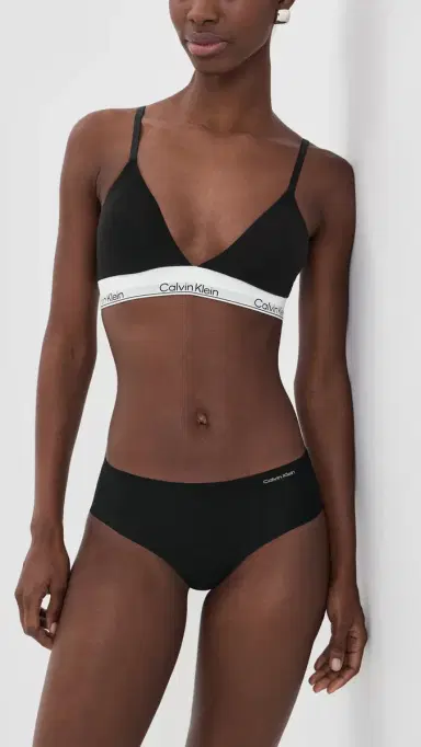 Calvin Klein Underwear Icon Cotton Lightly Lined Triangle Bralette Black | Thumbnail 5 Calvin Klein Underwear Icon Cotton Lightly Lined Triangle Bralette Black | Thumbnail 5