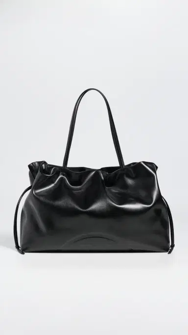 Tory Burch Ella Drawstring Tote Black One Size | Thumbnail 2 Tory Burch Ella Drawstring Tote Black One Size | Thumbnail 2