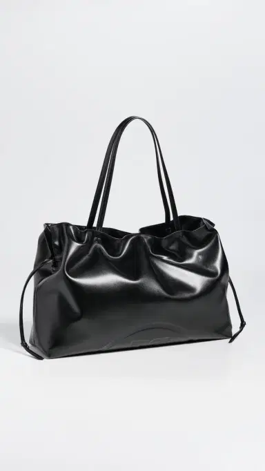 Tory Burch Ella Drawstring Tote Black One Size | Thumbnail 4 Tory Burch Ella Drawstring Tote Black One Size | Thumbnail 4