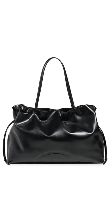 Tory Burch Ella Drawstring Tote Black One Size | Thumbnail 1 Tory Burch Ella Drawstring Tote Black One Size | Thumbnail 1