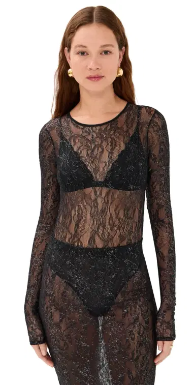 Wardrobe.NYC WARDROBE. NYC Lace Thong Bodysuit | Thumbnail 1 Wardrobe.NYC WARDROBE. NYC Lace Thong Bodysuit | Thumbnail 1