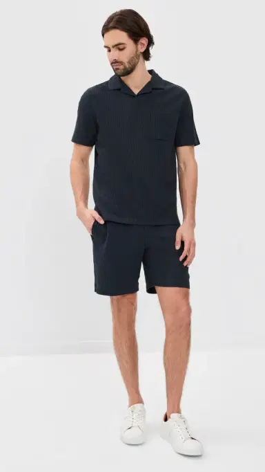 Vince Seersucker Knit Shorts 7 Coastal | Thumbnail 5 Vince Seersucker Knit Shorts 7 Coastal | Thumbnail 5