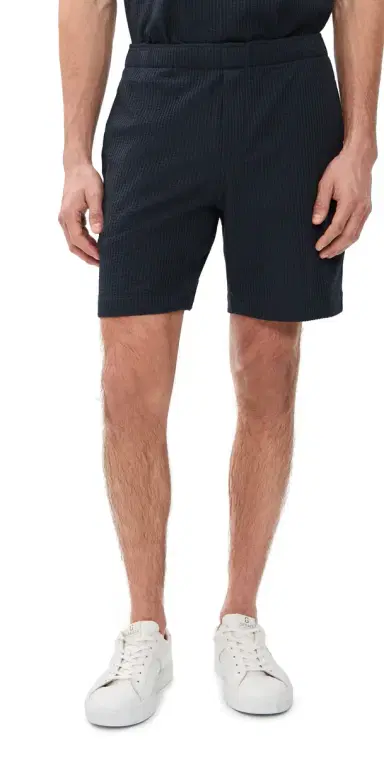 Vince Seersucker Knit Shorts 7 Coastal | Thumbnail 1 Vince Seersucker Knit Shorts 7 Coastal | Thumbnail 1