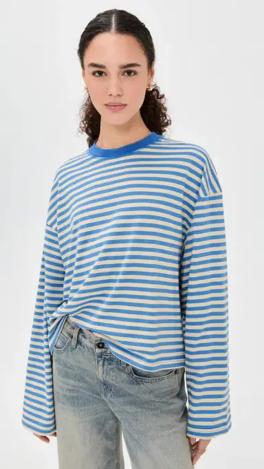 Lioness Bloom Long Sleeve Tee Mickey Blue tripe | Thumbnail 2 Lioness Bloom Long Sleeve Tee Mickey Blue tripe | Thumbnail 2