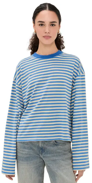 Lioness Bloom Long Sleeve Tee Mickey Blue tripe | Thumbnail 1 Lioness Bloom Long Sleeve Tee Mickey Blue tripe | Thumbnail 1