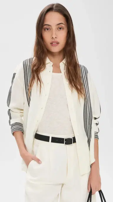 Madewell The Easy Shirt Bold Placement tripe Black | Thumbnail 2 Madewell The Easy Shirt Bold Placement tripe Black | Thumbnail 2