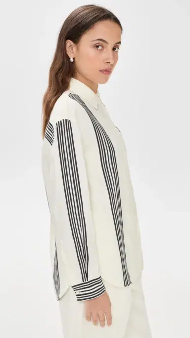 Madewell The Easy Shirt Bold Placement tripe Black | Thumbnail 4 Madewell The Easy Shirt Bold Placement tripe Black | Thumbnail 4