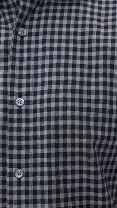 Billy Reid Plaid Check Hutcheson port Shirt Navy/Grey | Thumbnail 6 Billy Reid Plaid Check Hutcheson port Shirt Navy/Grey | Thumbnail 6