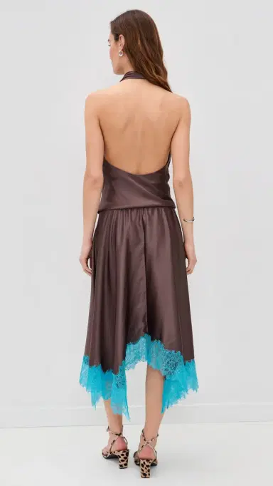STAUD Elira Silk Dress ink/Pool | Thumbnail 3 STAUD Elira Silk Dress ink/Pool | Thumbnail 3