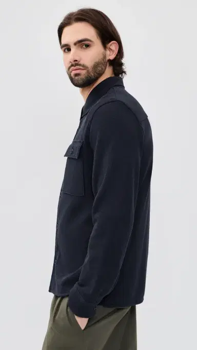 Vince Double lub Shirt Jacket Coastal | Thumbnail 4 Vince Double lub Shirt Jacket Coastal | Thumbnail 4