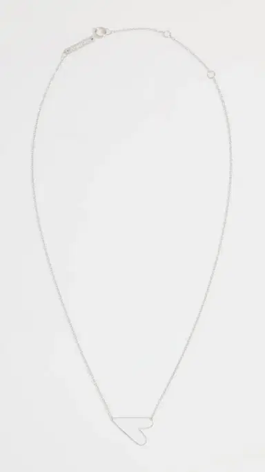 Zoë Chicco 14k White Gold Tiny Anchored Heart Necklace 14k White Gold One Size | Thumbnail 2 Zoë Chicco 14k White Gold Tiny Anchored Heart Necklace 14k White Gold One Size | Thumbnail 2