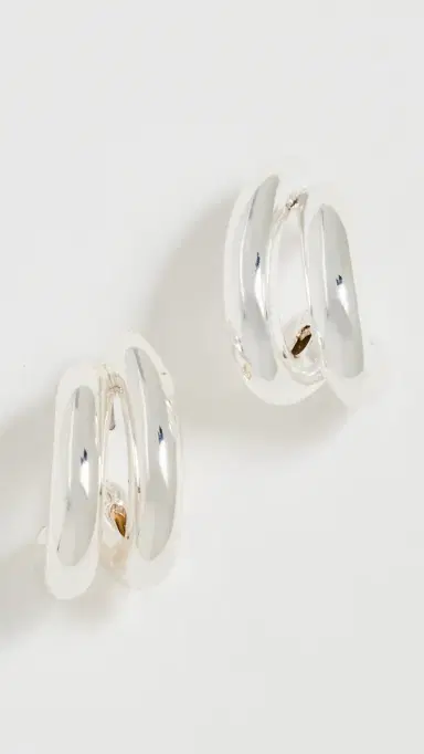 Jenny Bird Florence Hoop Earrings High Polish Silver One Size | Thumbnail 2 Jenny Bird Florence Hoop Earrings High Polish Silver One Size | Thumbnail 2