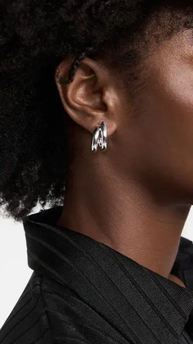 Jenny Bird Florence Hoop Earrings High Polish Silver One Size | Thumbnail 3 Jenny Bird Florence Hoop Earrings High Polish Silver One Size | Thumbnail 3