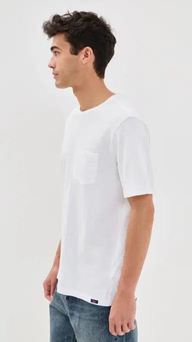 Faherty Sunwashed Pocket Tee White | Thumbnail 4 Faherty Sunwashed Pocket Tee White | Thumbnail 4