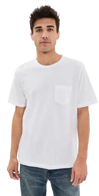 Faherty Sunwashed Pocket Tee White | Thumbnail 1 Faherty Sunwashed Pocket Tee White | Thumbnail 1