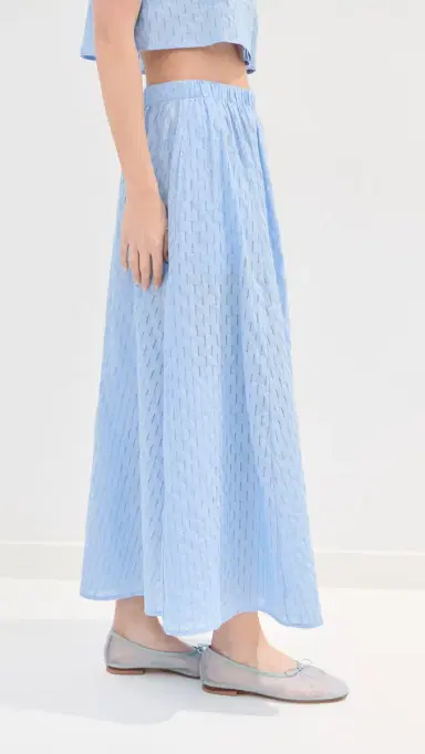 LE BOP Martha Eyelet Skirt Blue | Thumbnail 4 LE BOP Martha Eyelet Skirt Blue | Thumbnail 4