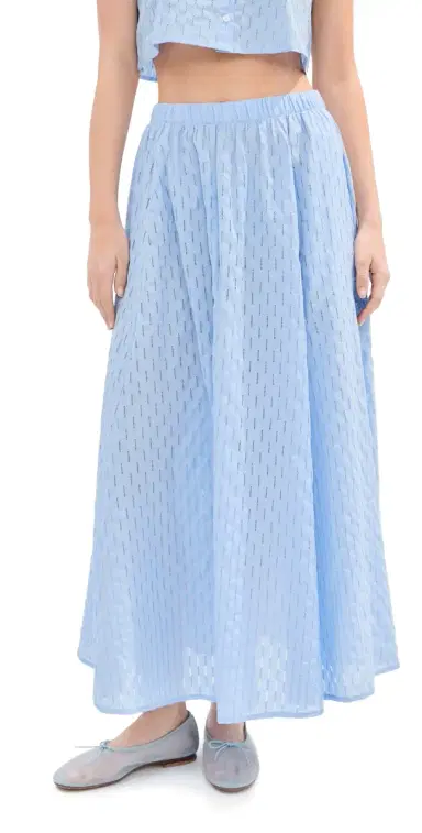 LE BOP Martha Eyelet Skirt Blue | Thumbnail 1 LE BOP Martha Eyelet Skirt Blue | Thumbnail 1