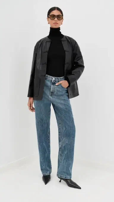 Róhe Baggy Fit Denim Jeans Mid Denim Blue | Thumbnail 5 Róhe Baggy Fit Denim Jeans Mid Denim Blue | Thumbnail 5