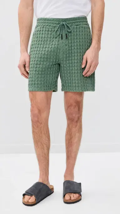 OAS Waffle Porto Shorts 7 Green | Thumbnail 2 OAS Waffle Porto Shorts 7 Green | Thumbnail 2