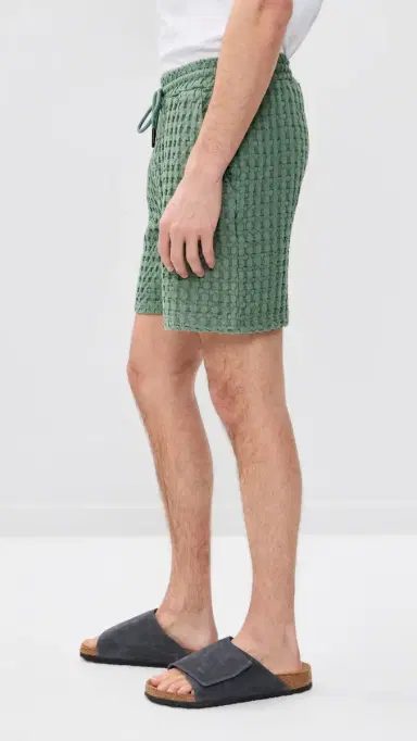 OAS Waffle Porto Shorts 7 Green | Thumbnail 4 OAS Waffle Porto Shorts 7 Green | Thumbnail 4