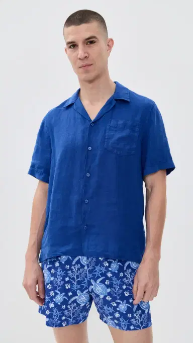 Vilebrequin Charli Linen Camp hirt Marrakech | Thumbnail 2 Vilebrequin Charli Linen Camp hirt Marrakech | Thumbnail 2