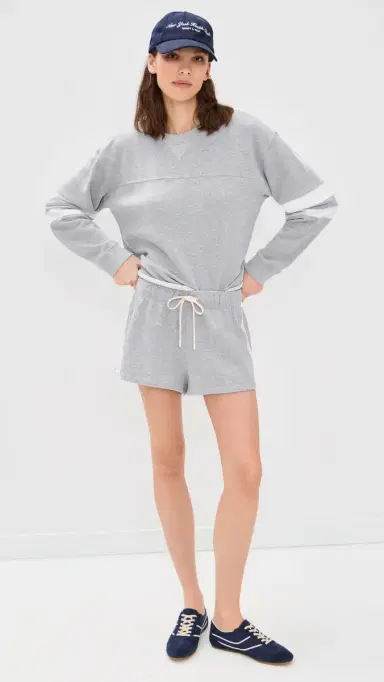 Year of Ours Varsity Shorts Heather Grey Wh | Thumbnail 5 Year of Ours Varsity Shorts Heather Grey Wh | Thumbnail 5