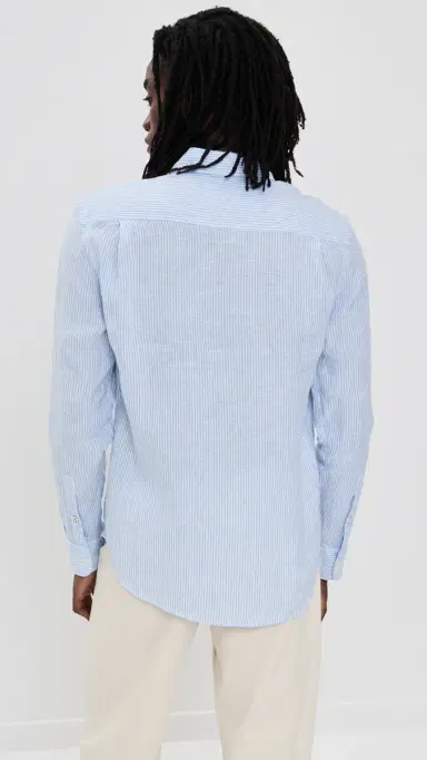 Faherty Linen Laguna Shirt ummer Classic tripe | Thumbnail 3 Faherty Linen Laguna Shirt ummer Classic tripe | Thumbnail 3