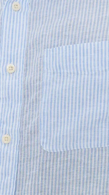 Faherty Linen Laguna Shirt ummer Classic tripe | Thumbnail 6 Faherty Linen Laguna Shirt ummer Classic tripe | Thumbnail 6