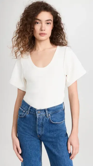 By Malene Birger Lunai Tee Soft White M | Thumbnail 2 By Malene Birger Lunai Tee Soft White M | Thumbnail 2
