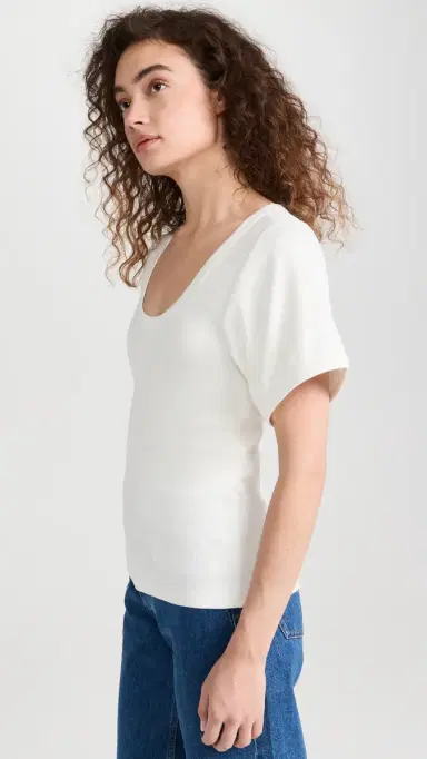 By Malene Birger Lunai Tee Soft White M | Thumbnail 4 By Malene Birger Lunai Tee Soft White M | Thumbnail 4