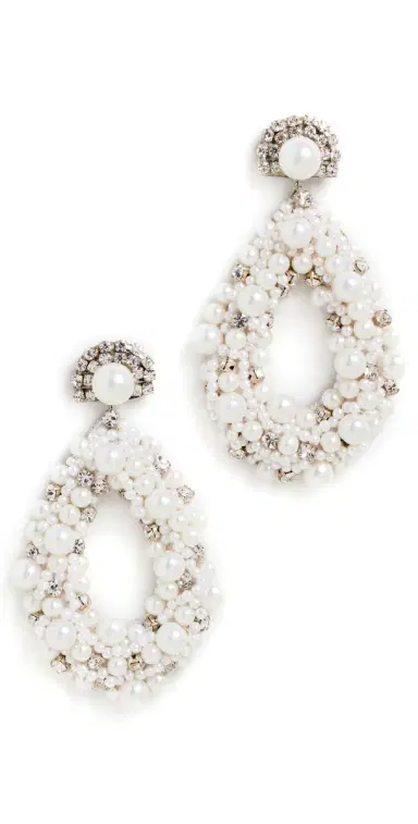 Deepa Gurnani Deepa by Arabella Earrings Ivory One Size | Thumbnail 1 Deepa Gurnani Deepa by Arabella Earrings Ivory One Size | Thumbnail 1