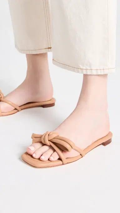 Loeffler Randall Hadley Leather Bow Flat Sandals Dune 9 | Thumbnail 3 Loeffler Randall Hadley Leather Bow Flat Sandals Dune 9 | Thumbnail 3