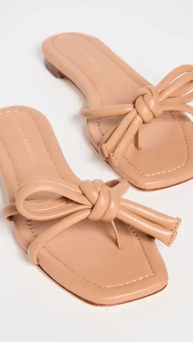 Loeffler Randall Hadley Leather Bow Flat Sandals Dune 9 | Thumbnail 6 Loeffler Randall Hadley Leather Bow Flat Sandals Dune 9 | Thumbnail 6