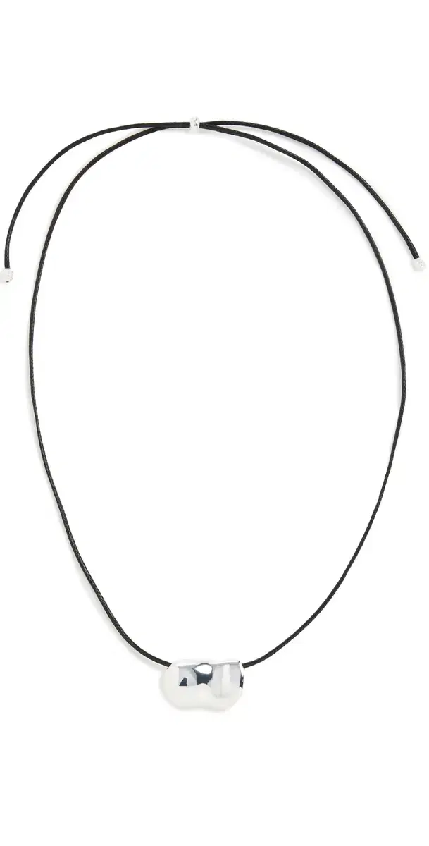 Pebble Necklace Silver & Black One Size Pebble Necklace Silver & Black One Size