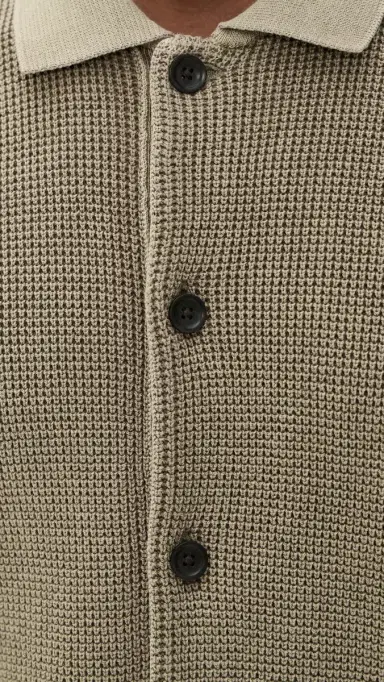 Faherty Short Sleeve Sunwashed Sweater Shirt Island Brown | Thumbnail 6 Faherty Short Sleeve Sunwashed Sweater Shirt Island Brown | Thumbnail 6