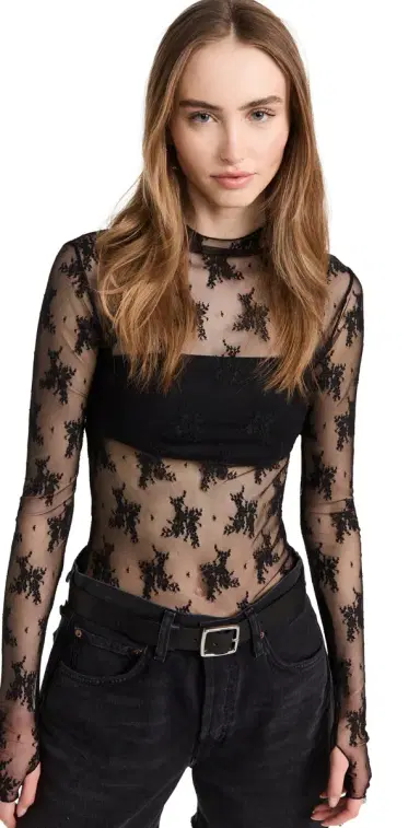 Free People Lady Lux Layering Top Black | Thumbnail 1 Free People Lady Lux Layering Top Black | Thumbnail 1