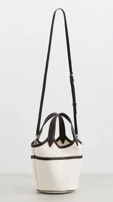 Veronica Beard Canvas Anchor Bucket Bag Espresso/Ecru | Thumbnail 4 Veronica Beard Canvas Anchor Bucket Bag Espresso/Ecru | Thumbnail 4