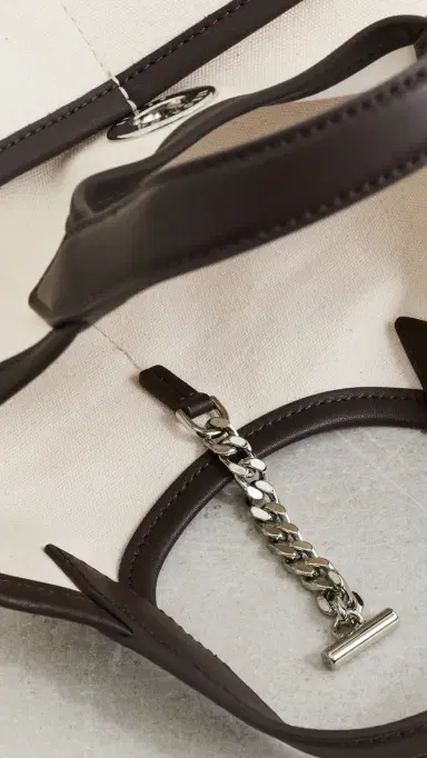 Veronica Beard Canvas Anchor Bucket Bag Espresso/Ecru | Thumbnail 6 Veronica Beard Canvas Anchor Bucket Bag Espresso/Ecru | Thumbnail 6