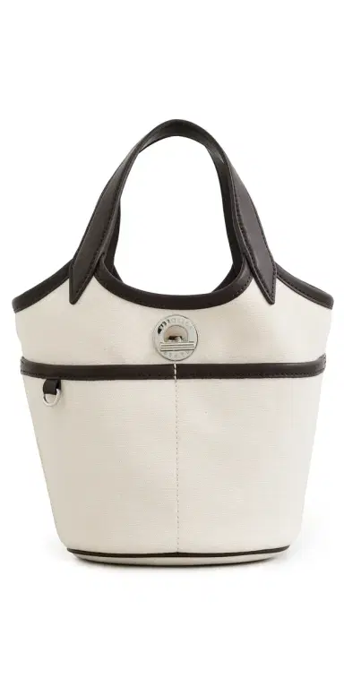 Veronica Beard Canvas Anchor Bucket Bag Espresso/Ecru | Thumbnail 1 Veronica Beard Canvas Anchor Bucket Bag Espresso/Ecru | Thumbnail 1