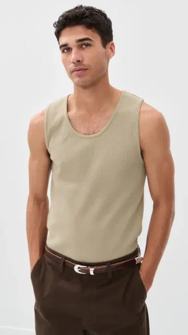 Lemaire Rib Tank Top Sage | Thumbnail 2 Lemaire Rib Tank Top Sage | Thumbnail 2